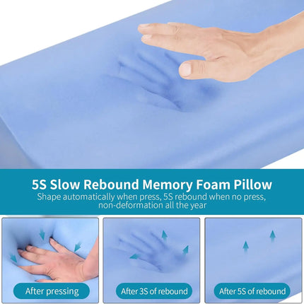 ComfortCloud | Ergonomic Memory Foam Bed Pillow with Cervical Contour | Neck Support for Side, Back & Stomach Sleepers