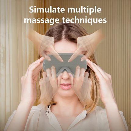 IntelliRelax | V-Shape Eye Massager with Hot Compress & Air Pressure | Portable Eye Care Device for Stress Relief