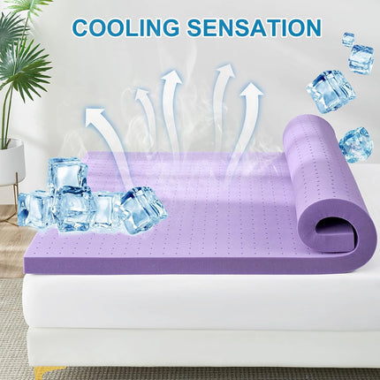 Comfort Rest | All Size Gel-Infused Mattress Topper with Cooling Technology | Soft Bed Pad for Enhanced Sleep Quality