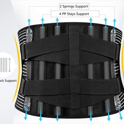Back Support Belt for Sciatica Pain Relief, Lumbar Support Plates – image 5