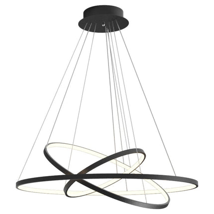 Halo Chandelier with Customizable Concentric Rings | LED Lighting Fixture for Elegant Home Decor