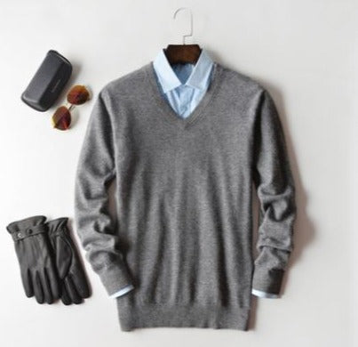 V Neck Sweater in Soft Man Made Cashmere Knit for Everyday Wear – image 6