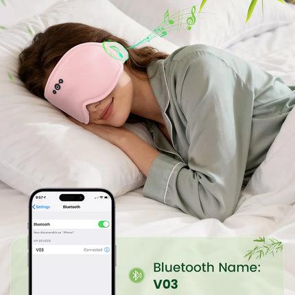 Serene Sleep | Bluetooth 5.4 3D Eye Mask with Zero Side Pressure | Breathable & Light Blocking for Ultimate Comfort