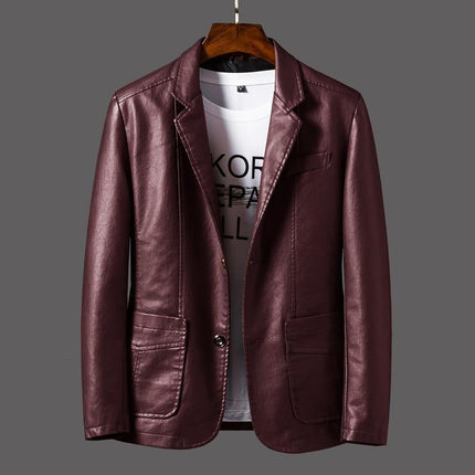 Mens Blazer in Genuine Lambskin, Leather Blazer for Men – image 10