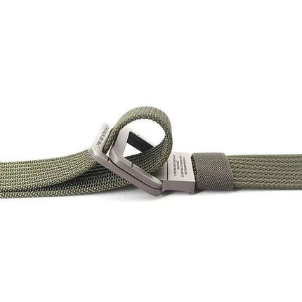 Mens Belt with Double Ring Buckle, Canvas Belt for Women – image 4
