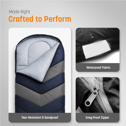 AirPack Sleeper | Custom Inflatable Sleeping Bag with Built-in Pad & Pillow | Ultimate Comfort for Camping Adventures