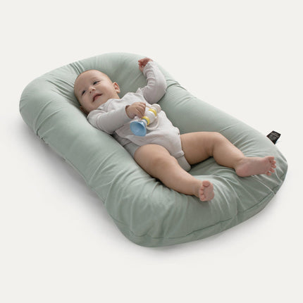 Baby Lounger for Newborns, Infant Lounger with Raised Edges, Baby Nest with Organic Cotton Cover, Newborn Essentials