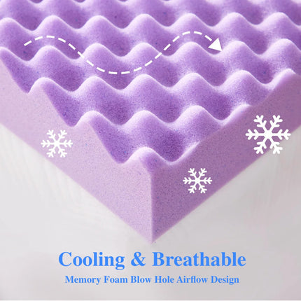 Comfort Rest | Memory Foam Mattress Topper with Gel Infusion | Pressure-Relieving Design for Ultimate Sleep Comfort