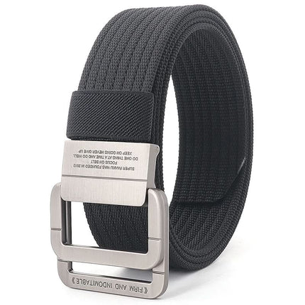 Mens Belt with Double Ring Buckle, Adjustable Web Belt for Jeans and Shorts – image 21