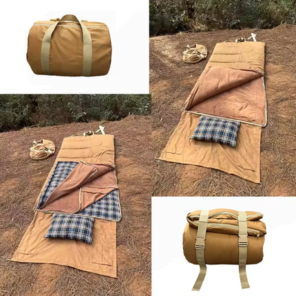 CozyNest | 3-Season Waterproof Sleeping Pad Bag with Pillow & Flannel Lining | Lightweight Design for Ultimate Comfort