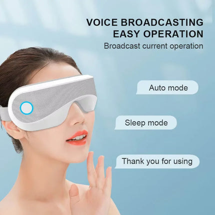 Relax & Revive | USB Rechargeable Eye Massager with Wireless Heating & Vibration | Portable Design for Stress Relief and Eye Care
