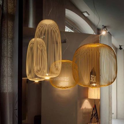 Ceiling Light Fixture, Iron Suspension Pendant Light with Height Adjustable Wire, Modern Hanging Light in 3 Sizes – image 4