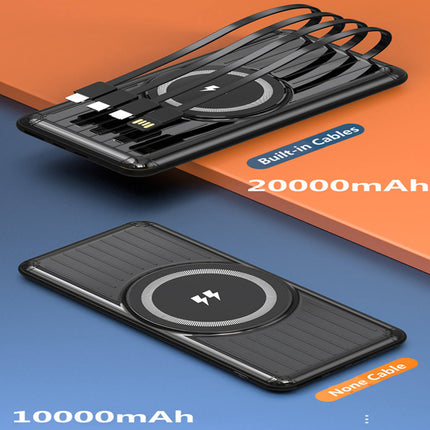 Vepine Best Power Bank | Best Portable Charger with Integrated Charging Cable & Fast USB-C | Portable Power Bank for iPhone, Samsung & Android