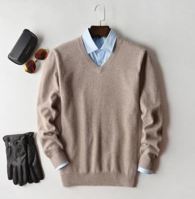 V Neck Sweater in Soft Man Made Cashmere Knit for Everyday Wear – image 12