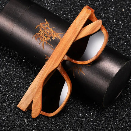 Polarized Sunglasses, Wooden Shades with Comfortable Nose Pad