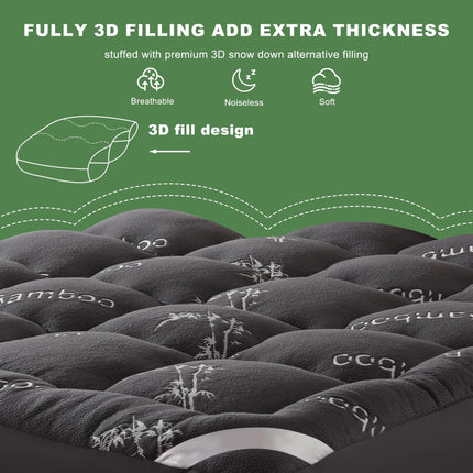 EcoComfort Collection | Bamboo Viscose Mattress Protector with Quilted Design | Waterproof & Breathable for Ultimate Sleep Comfort