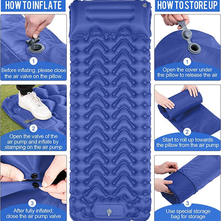 ComfortRest | Inflatable Camping Sleeping Pad with 10cm Thickness | Self-Inflating Air Mattress for Outdoor Adventures