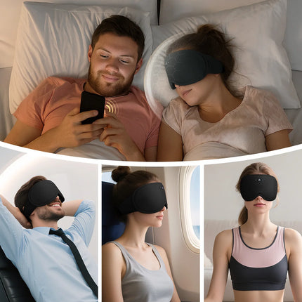 Serenity Collection | Bluetooth 5.4 3D Sleep Eye Mask with Zero Side Pressure | Breathable & Light Blocking for Restful Sleep