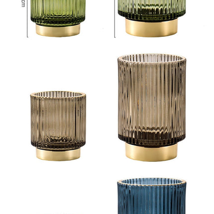 Gold Foil Glass Makeup Brush Holder – image 6