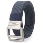 Mens Belt with Double Ring Buckle, Canvas Belt for Women, Adjustable Web Belt for Jeans and Shorts
