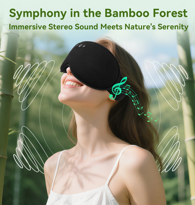 Serenity Sleep | Bluetooth 3D Eye Mask with Light Blocking & Music Playback | Comfortable Design for Restful Sleep