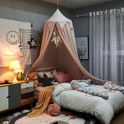 Bedroom Canopy for Kids, Childrens Bed Canopy with Tassels or Frills