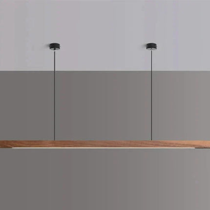 Linear Pendant Light, Wooden Pendant Lamp with Ceiling Plate – image 10