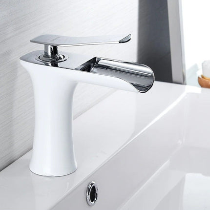 Waterfall Bathroom Faucet, Single Hole Bathroom Faucet with Single Handle – image 12