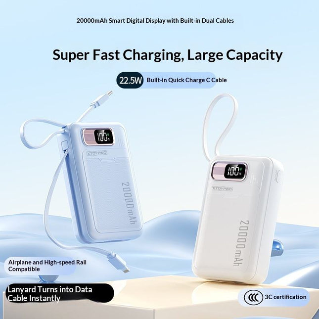 Best Power Bank | Portable Charger with LCD Display, Fast Charging & Dual USB Ports | Best Portable Power Bank for iPhone, Samsung & Android