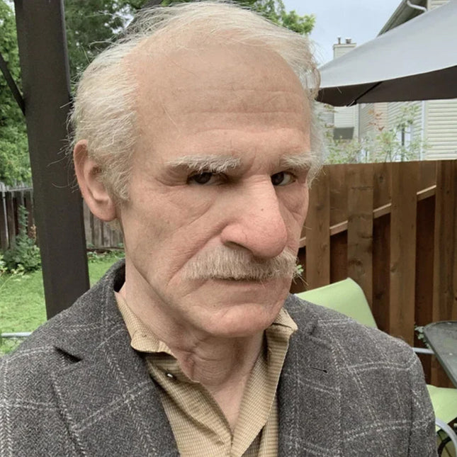 Halloween Costume Mask for Adults, Realistic Halloween Masks with Movable Mouth, Latex Old Man Mask and More Characters