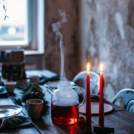 Glass Teapot Set with Warmer and Cups, Tea Set with Wooden Serving Tray – image 9