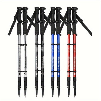 HIKEMASTER PRO | Adjustable Aluminum Trekking Poles with Shock-Absorbing Design | Lightweight Support for Outdoor Adventures 1