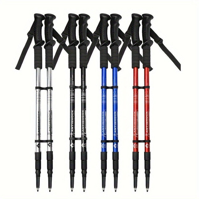 HIKEMASTER PRO | Adjustable Aluminum Trekking Poles with Shock-Absorbing Design | Lightweight Support for Outdoor Adventures 1
