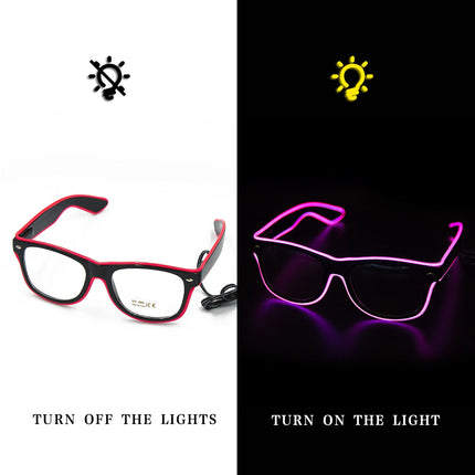 Neon Glasses with LED Lighting Modes | Colorful Tech Accessory for Parties and Events