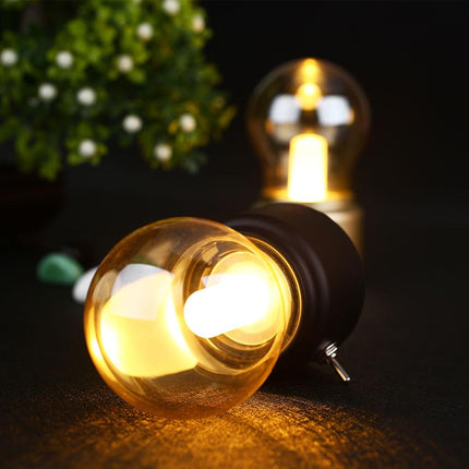 Retro Desk Lamp with USB Charger & LED Bulbs | Vintage Handheld Light for Home and Travel