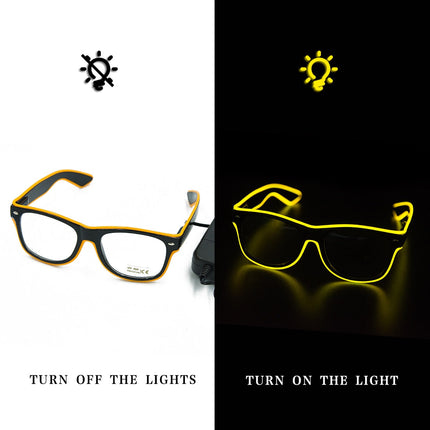 Neon Glasses with LED Lighting Modes | Colorful Tech Accessory for Parties and Events