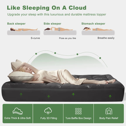 EcoComfort Collection | Bamboo Viscose Mattress Protector with Quilted Design | Waterproof & Breathable for Ultimate Sleep Comfort