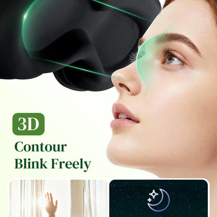 Serenity Collection | Bluetooth 5.4 3D Sleep Eye Mask with Zero Side Pressure | Breathable & Light Blocking for Restful Sleep