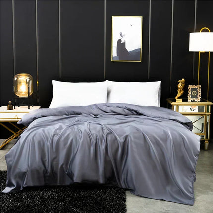 Silk Duvet Covers, Natural Mulberry Silk Bedding, Luxury Duvet Cover in Solid Colors, Cooling Bedding, Comforter Cover