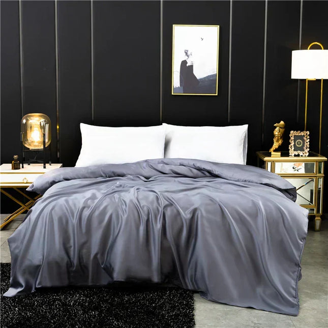 Silk Duvet Covers, Natural Mulberry Silk Bedding, Luxury Duvet Cover in Solid Colors, Cooling Bedding, Comforter Cover