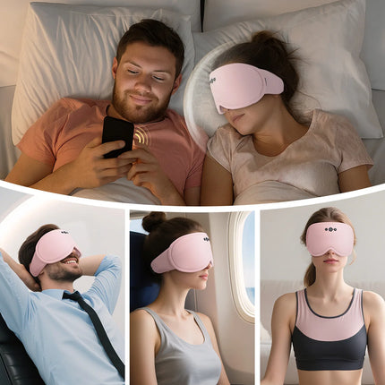 Serene Sleep | Bluetooth 5.4 3D Eye Mask with Zero Side Pressure | Breathable & Light Blocking for Ultimate Comfort