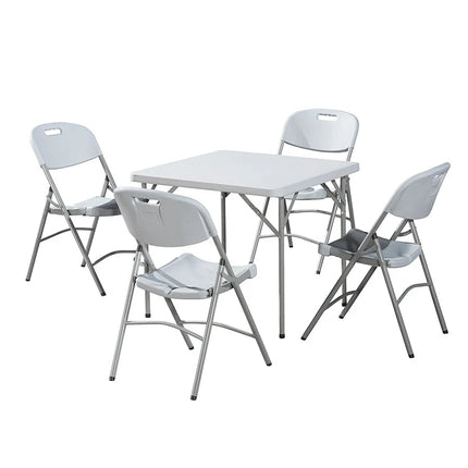 Versatile Folding Table | 3ft Square Outdoor Table with Space-Saving Design | Durable Hard Plastic for Patio & Garden Use