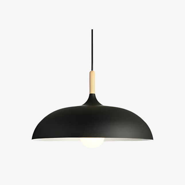 Haft Pendant | Scandinavian-Inspired Light Fixture with Wood Accent | Minimalist Design for Warm Illumination 0