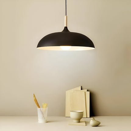 Haft Pendant | Scandinavian-Inspired Light Fixture with Wood Accent | Minimalist Design for Warm Illumination 3