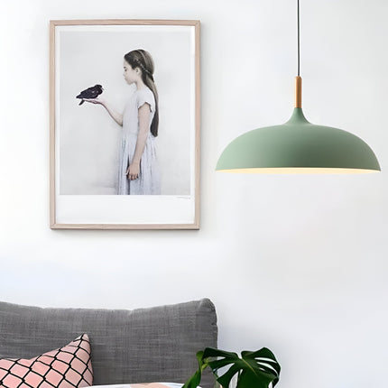 Haft Pendant | Scandinavian-Inspired Light Fixture with Wood Accent | Minimalist Design for Warm Illumination 6