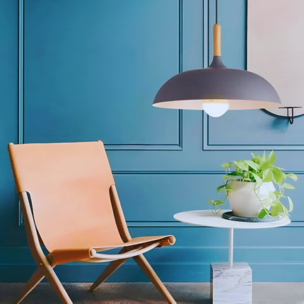 Haft Pendant | Scandinavian-Inspired Light Fixture with Wood Accent | Minimalist Design for Warm Illumination 8