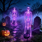 Halloween Outdoor Solar Lights Skeleton 2 Pack, Solar Pathway Lights and Halloween Solar Lights, Halloween Skeleton