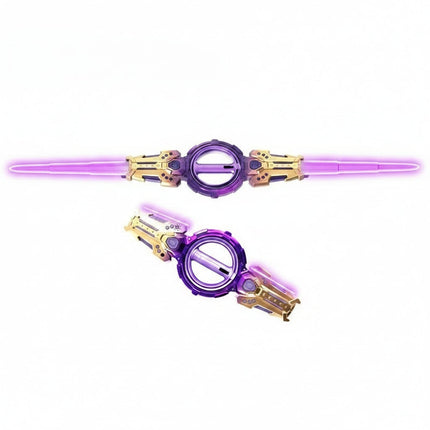 Halloween Costume Accessories | Light Up Double Sword with Sound Effects | Exciting Role Play Toy for Kids 1