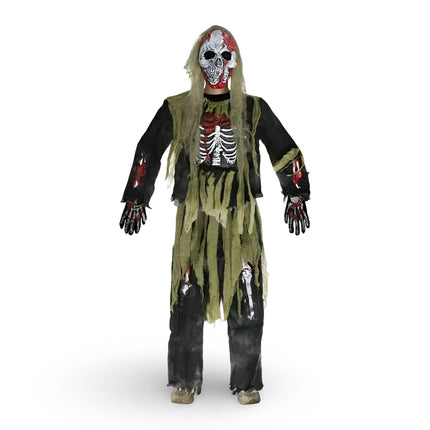 Halloween Skeleton Zombie Costume Set with Mask | Spooky Look for Kids 2
