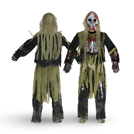 Halloween Skeleton Zombie Costume Set with Mask | Spooky Look for Kids 3